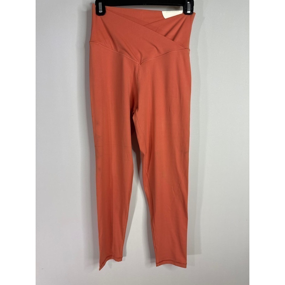 Offline By Aerie Real Me 7/8 Crossover Waist High Rise Coral Leggings NWT